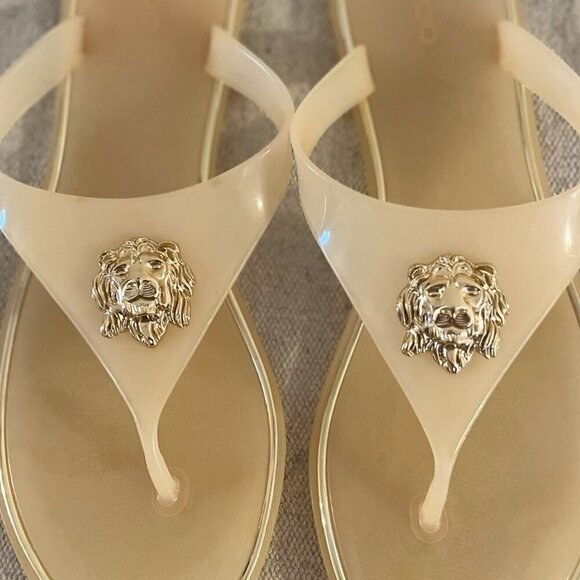 Aldo Amberelle Lion Head Jelly Summer Festival Sandals Sz 10 - Picture 2 of 10